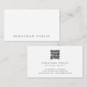 Creëer uw eigen moderne minimaal scanbare QR-code Visitekaartje (Voorkant / Achterkant)