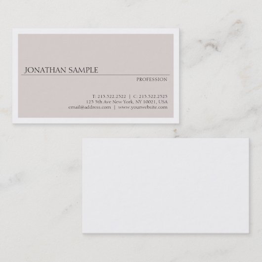 Creëer uw eigen moderne, minimale grafische voorst visitekaartje (Voorkant / Achterkant)