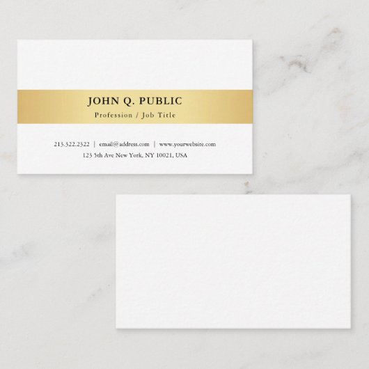 Creëer uw eigen moderne, minimalistische legant ee visitekaartje (Voorkant / Achterkant)