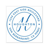 Creëer Uw eigen moderne monogram retouradres Zelfinktende Stempel (Design)