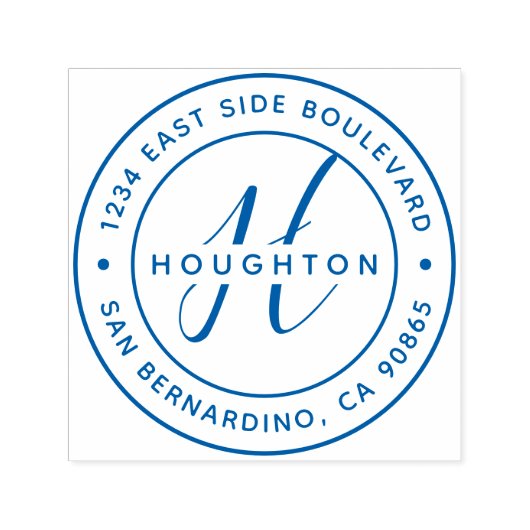 Creëer Uw eigen moderne monogram retouradres Zelfinktende Stempel (Design)