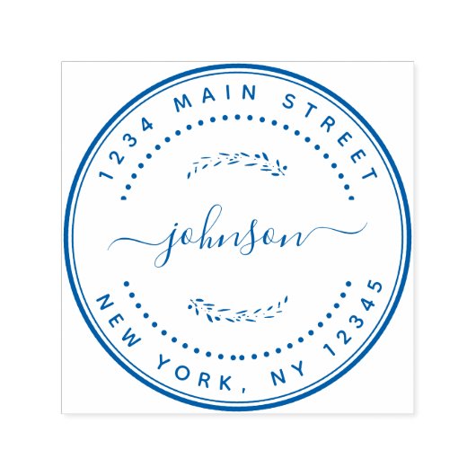 Creëer Uw Eigen Moderne Naam Retouradres Zelfinktende Stempel (Design)