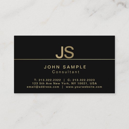 Creëer uw eigen moderne professionele elegante visitekaartje (Achterkant)