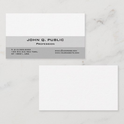 Creëer Uw eigen, moderne, professionele legant Visitekaartje (Voorkant / Achterkant)