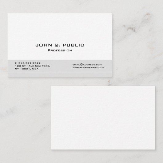 Creëer Uw eigen, moderne, professionele legant Visitekaartje (Voorkant / Achterkant)
