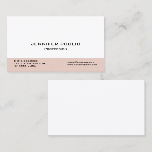 Creëer Uw eigen, moderne, professionele legant Visitekaartje (Voorkant / Achterkant)
