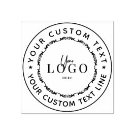 Creëer Uw eigen, moderne Ronde Adres Rubber Rubberstempel