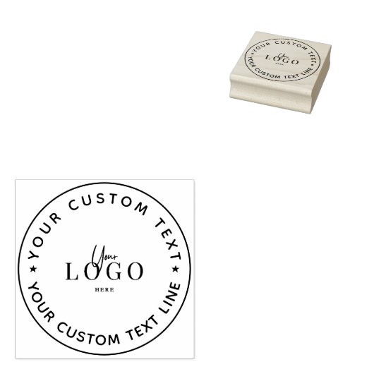 Creëer Uw eigen, moderne Ronde Adres Rubber Rubberstempel (Gestempeld)