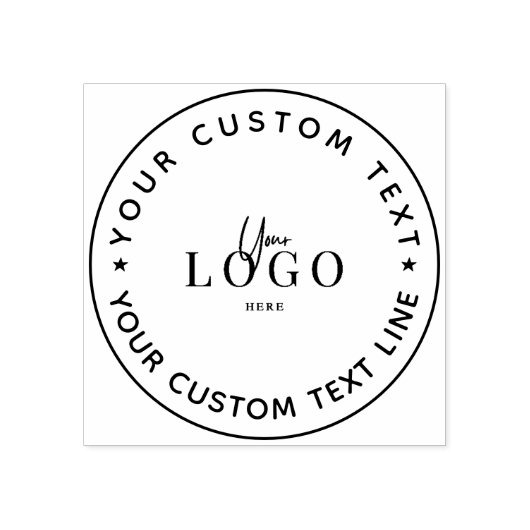 Creëer Uw eigen, moderne Ronde Adres Rubber Rubberstempel (Afrduk)