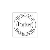 Creëer Uw eigen, moderne Ronde Adres Rubber Rubberstempel (Afrduk)