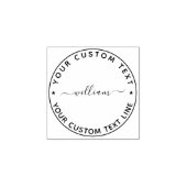 Creëer Uw eigen, moderne Ronde Adres Rubber Rubberstempel (Afrduk)