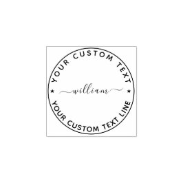 Creëer Uw eigen, moderne Ronde Adres Rubber Rubberstempel