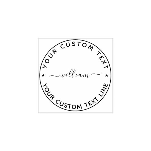 Creëer Uw eigen, moderne Ronde Adres Rubber Rubberstempel (Afrduk)