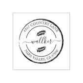 Creëer Uw eigen, moderne Ronde Adres Rubber Rubberstempel (Afrduk)