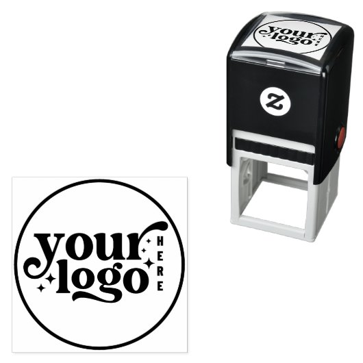 Creëer uw eigen moderne ronde bedrijf Logo Zelfinktende Stempel (In situ)