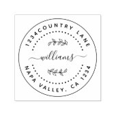 Creëer Uw eigen, moderne Ronde Rendement, zelfinkt Zelfinktende Stempel (Design)