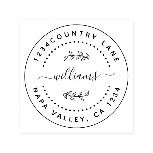 Creëer Uw eigen, moderne Ronde Rendement, zelfinkt Zelfinktende Stempel (Design)