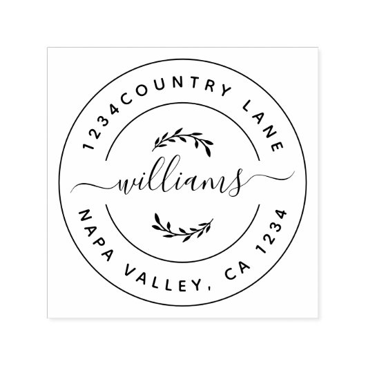 Creëer Uw eigen, moderne Ronde Rendement, zelfinkt Zelfinktende Stempel (Design)