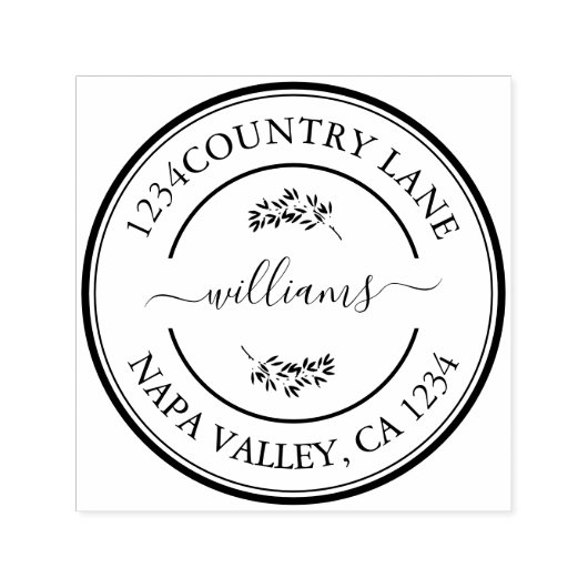 Creëer Uw eigen moderne ronde retour Zelfinktende Stempel (Design)