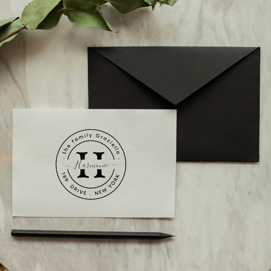 Creëer Uw eigen moderne ronde Rubberstempel