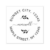 Creëer Uw eigen moderne ronde terugkeer adres eenv Zelfinktende Stempel (Design)