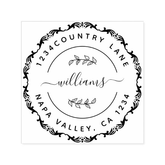 Creëer Uw Eigen Moderne Ronde Terugkeer Zelf-Inkt Zelfinktende Stempel (Design)