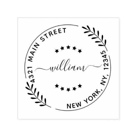 Creëer Uw eigen moderne ronde Zelfinktende Stempel (Design)