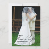 Creëer Uw Eigen Moderne Script Eenvoudige Fotobrui Bedankkaart (Voorkant)