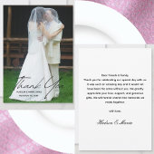 Creëer Uw Eigen Moderne Script Eenvoudige Fotobrui Bedankkaart