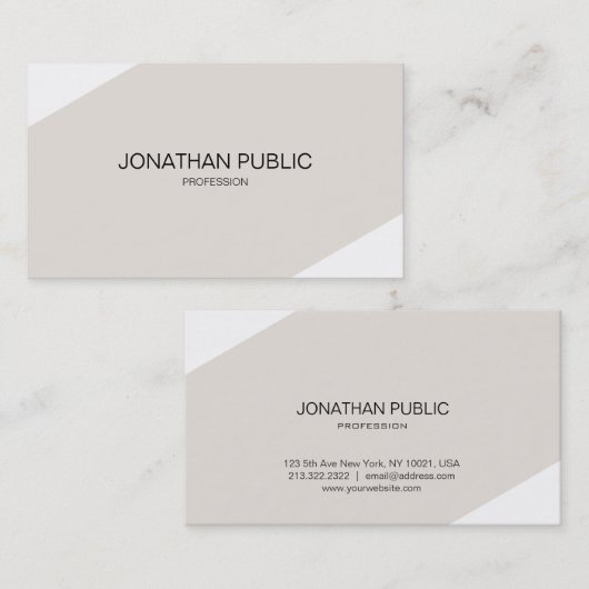 Creëer Uw eigen moderne, stijlvolle, elegante cons Visitekaartje (Voorkant / Achterkant)