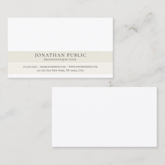 Creëer Uw eigen, moderne, stijlvolle, elegante, st Visitekaartje (Voorkant / Achterkant)