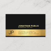 Creëer Uw eigen, moderne, stijlvolle goudmonogram Visitekaartje (Voorkant)