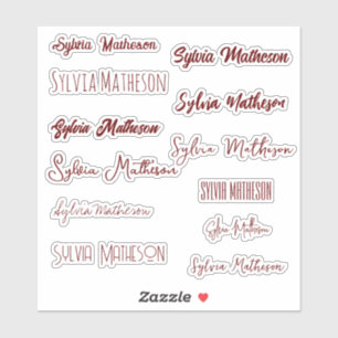 Creëer Uw eigen moderne stijlvolle naam Sticker