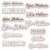 Creëer Uw eigen moderne stijlvolle naam Sticker (Voorkant)