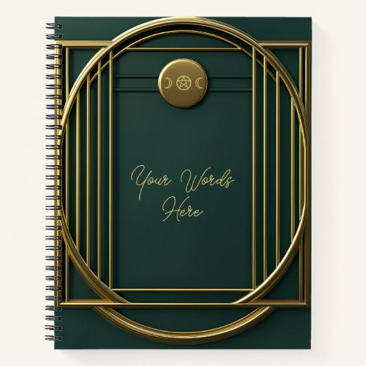 Creëer uw eigen moderne turquoise en goud notitieboek (Voorkant)