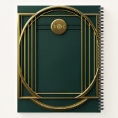 Creëer uw eigen moderne turquoise en goud notitieboek (Achterkant)