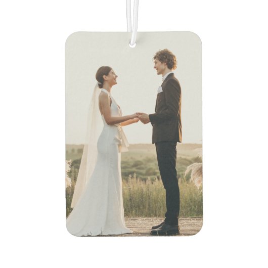 Creëer Uw eigen moderne tweeslachtige trouwfoto Luchtverfrisser (Achterkant)