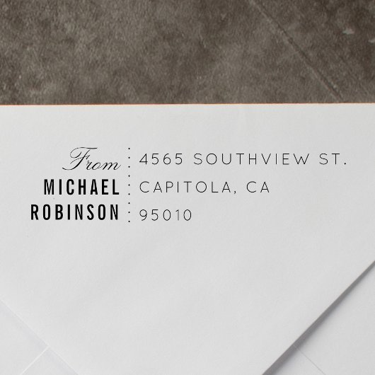 Creëer Uw eigen moderne typografie retouradres Zelfinktende Stempel