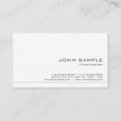 Creëer Uw Eigen Moderne Witte Matte Chic Visitekaartje (Voorkant)