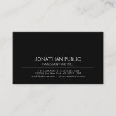 Creëer uw eigen moderne zwart-wit chique vlakte visitekaartje (Voorkant)