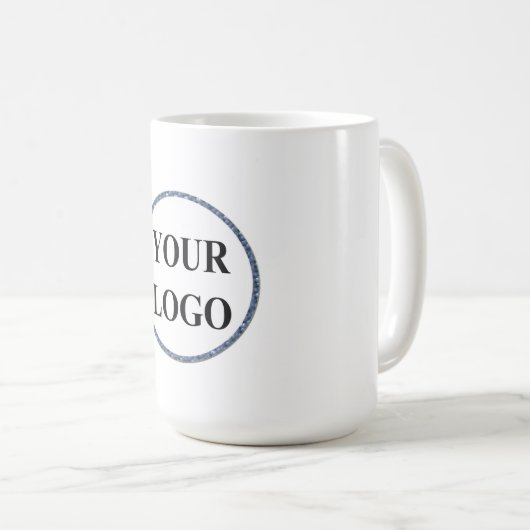 Creëer uw eigen moderne zwart wit gepersonaliseerd koffiemok (Voorkant rechts)