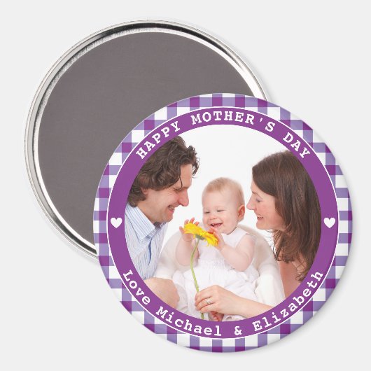 Creëer Uw eigen Moederdag Foto Magneet (Voorkant / Achterkant)