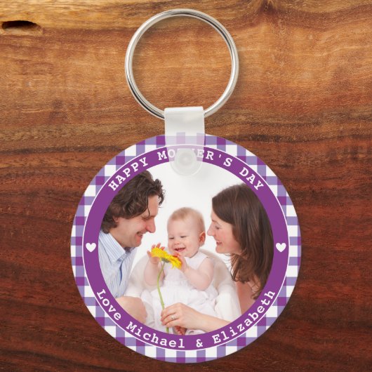 Creëer Uw eigen Moederdag Foto Sleutelhanger (Voorkant)
