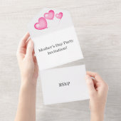 Creëer Uw eigen Moederdag RSVP White All In One Uitnodiging (Afscheurbaar)