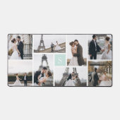 Creëer Uw eigen monogram 8-foto muntcollage Bureaumat (Voorkant)