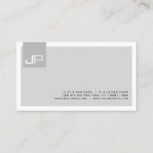 Creëer Uw eigen monogram Elegant Modern Visitekaartje (Achterkant)