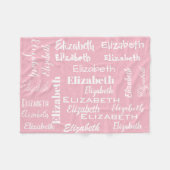 Creëer Uw eigen monogram Fleece Deken (Voorkant (Horizontaal))