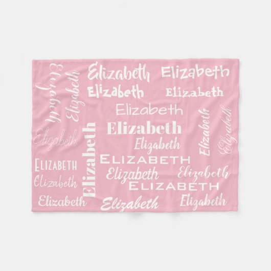 Creëer Uw eigen monogram Fleece Deken (Voorkant (Horizontaal))