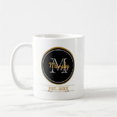 Creëer Uw eigen monogram | Gezinsjaar ingesteld Koffiemok (Links)