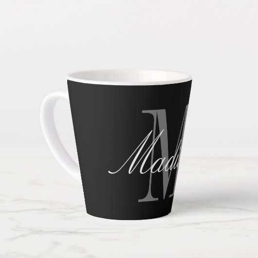 Creëer Uw eigen monogram Initiaal Latte Mok (Linkerhoek)